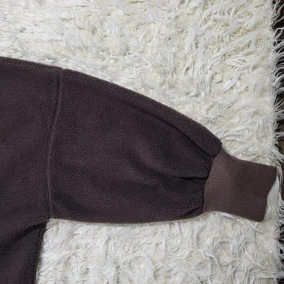 Free People Cozy Camden Sweatshirt Pullover We The Free Fuzzy Brown Walnut XL - Picture 7 of 13